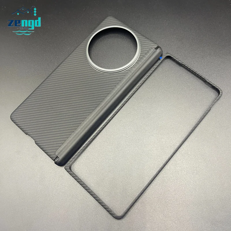 

Чехол для телефона из арамидного волокна для vivo X Fold5, ультратонкий деловой стиль с усилением центральной петли — защитная крышка от падения