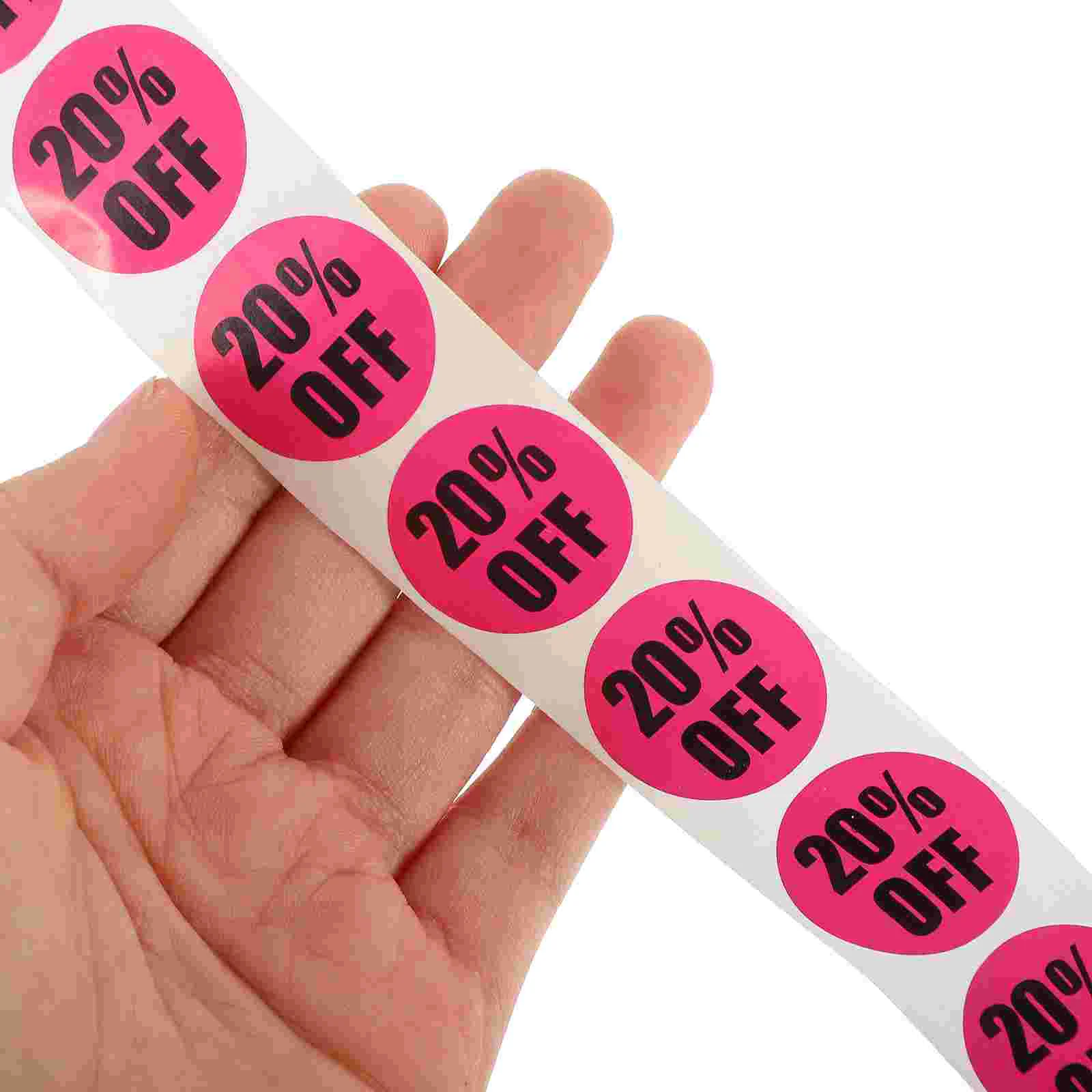 6 Rolls Discount Stickers Price for Small Business Retail Store Garage Sale Label Tag Paper Supermarket Decals Tags