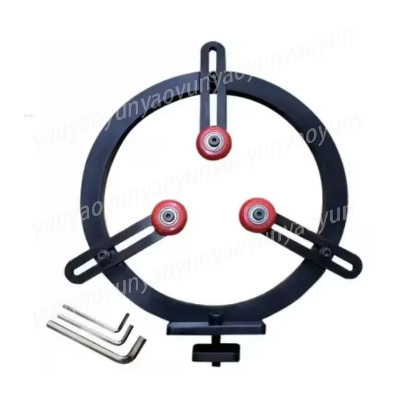 Wood Lathe Center Steady Rest, Adjustable Steady Rest with 3 Roller Wheels for Wood Turning Chuck Tools