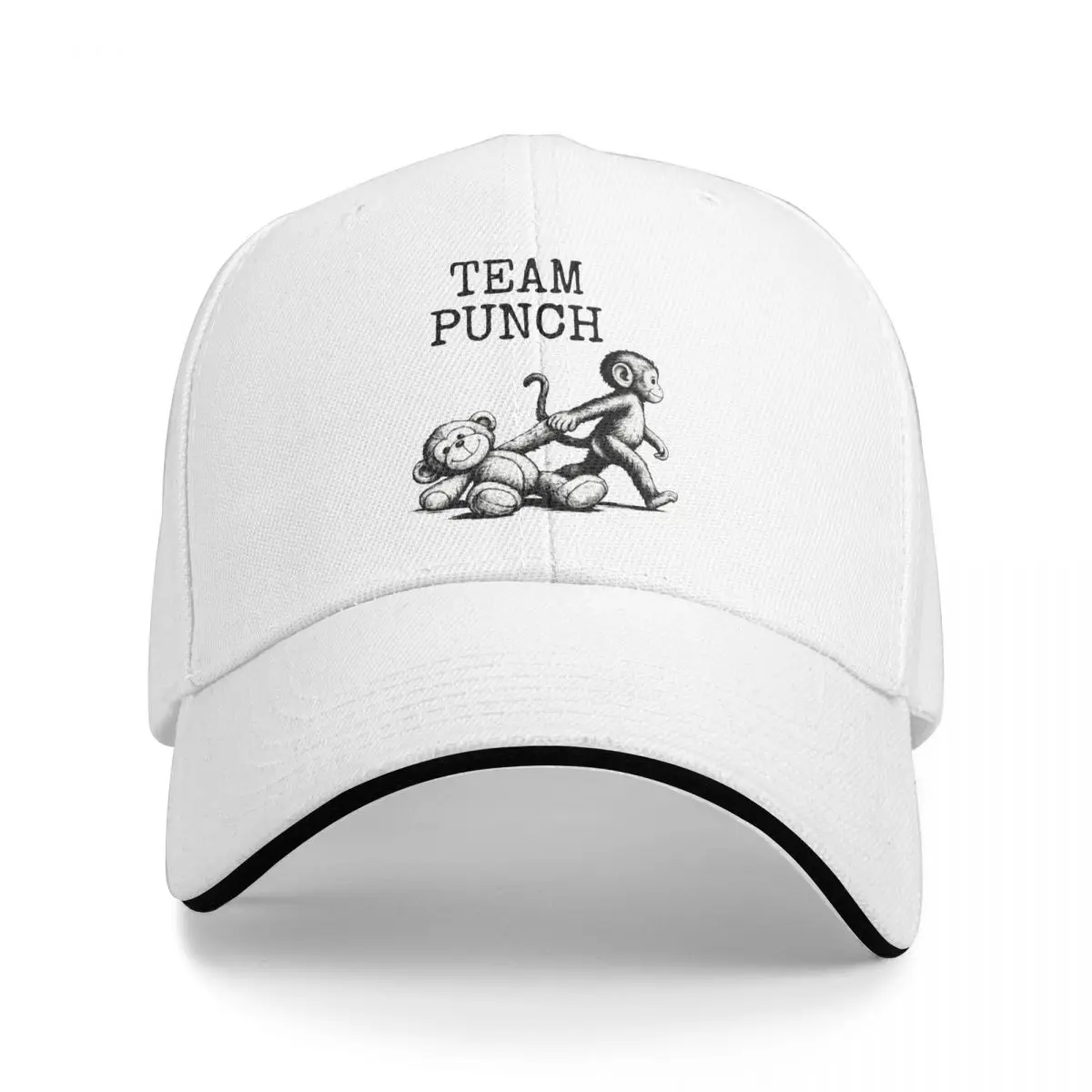 Baseball Caps Sad Monkey Punch Meme With An Orange Toy Retro Graphic Unisex Casual Spring Hats