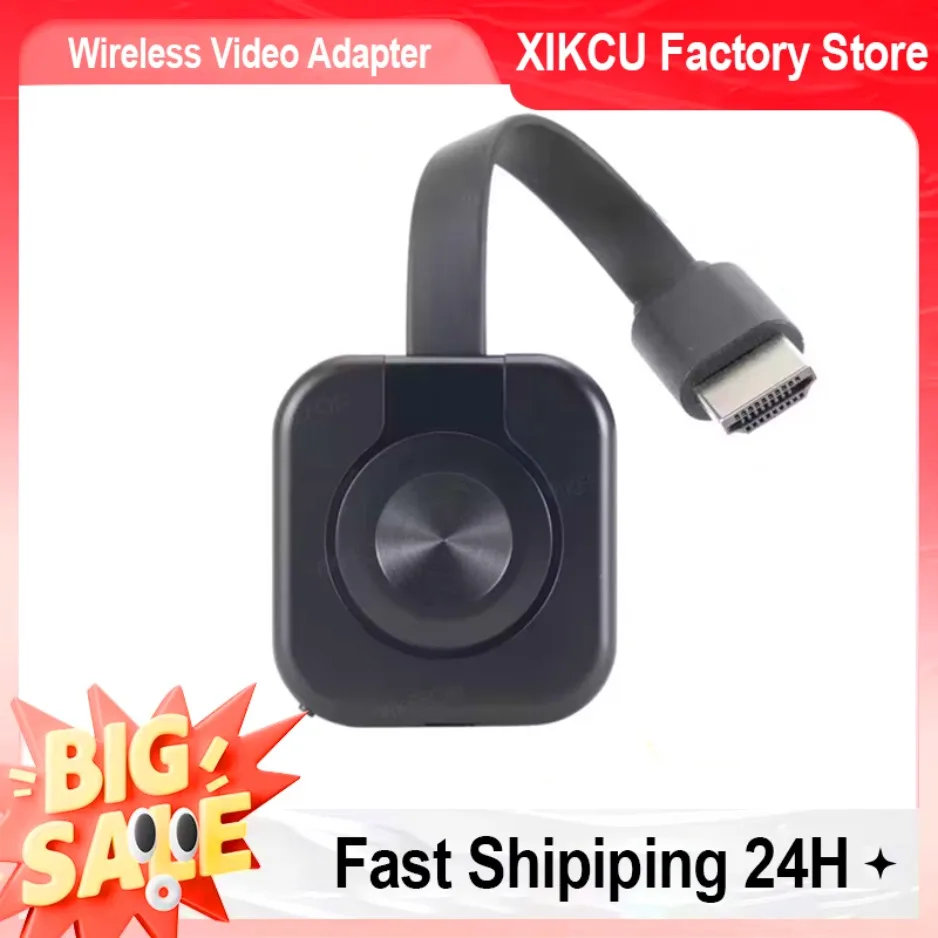 XIKCU WiFi Receiver Video Transmitter Phone Projector HDMI-Compatible Mirroring Screen Display Adapter For iOS Android PC TV