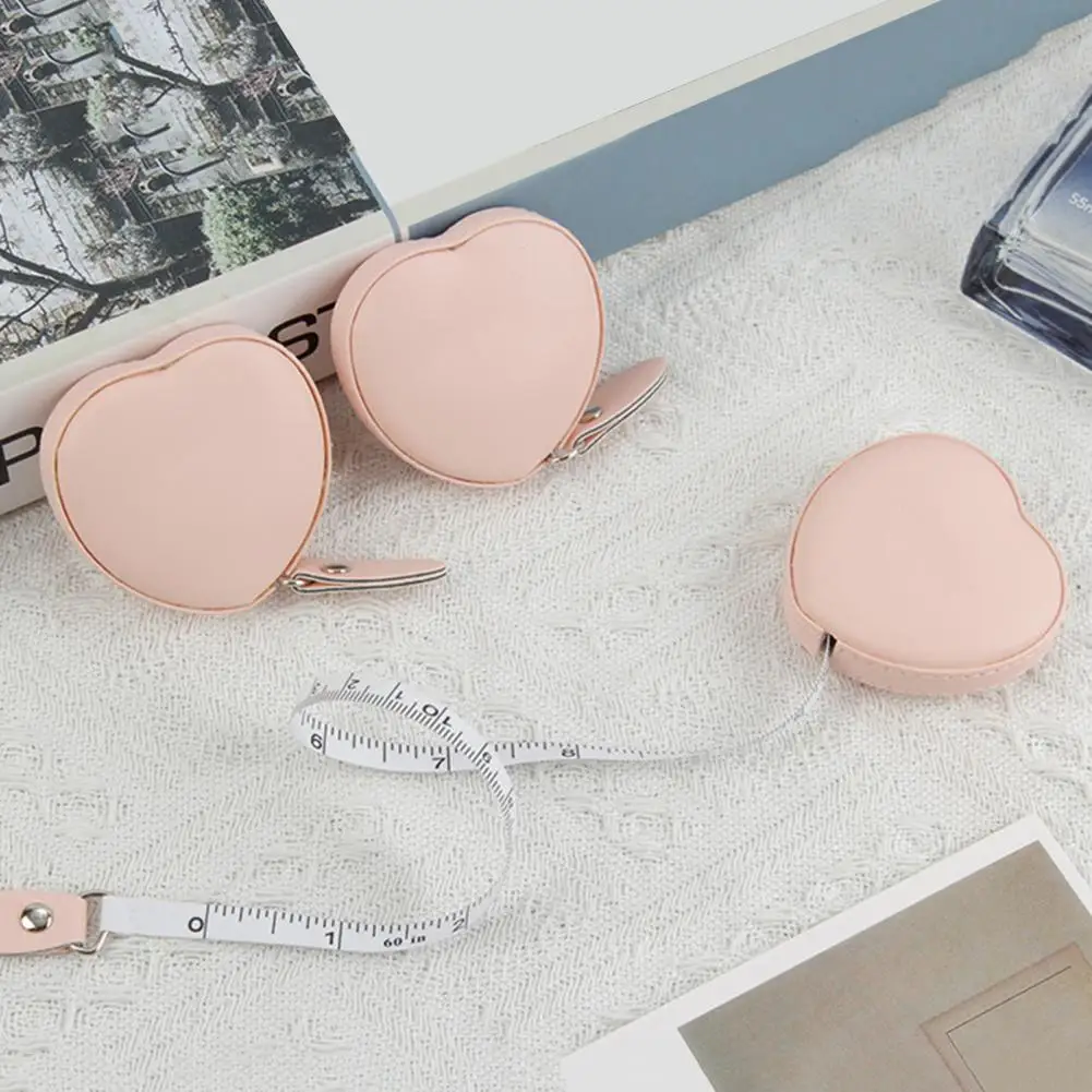 Pocket-sized Measuring Tape Heart-shaped Retractable Tape Measure for Sewing Body Measurements Soft for Weight for Cloth