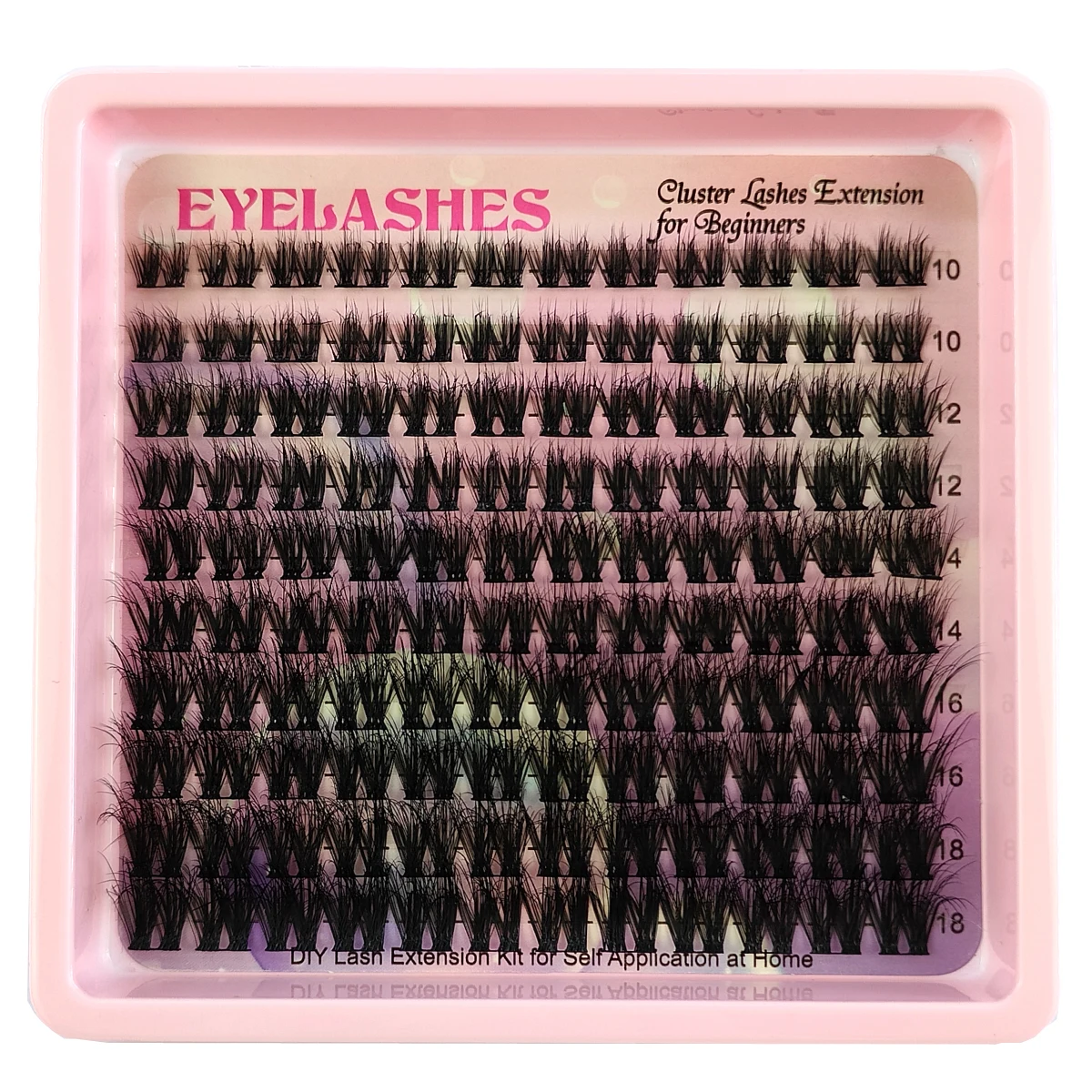 DIY lash Extensions Wispy Lash Clusters Individual Lashes Extensions Soft Lightweight 10-18mm Mix Cluster Lashes for Home use