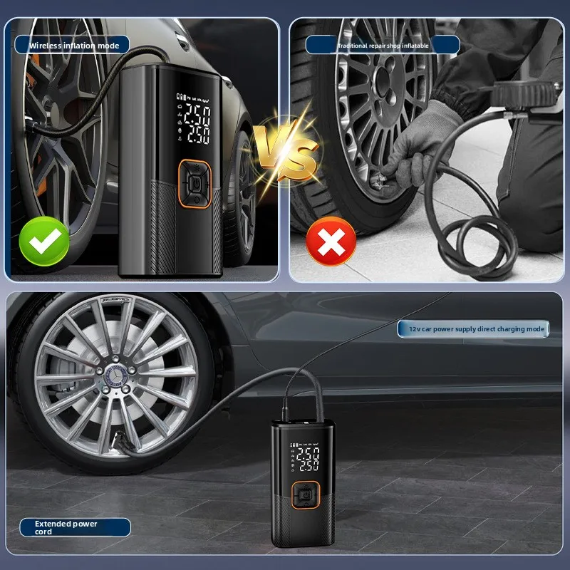 Car wireless air pump, portable car air pump