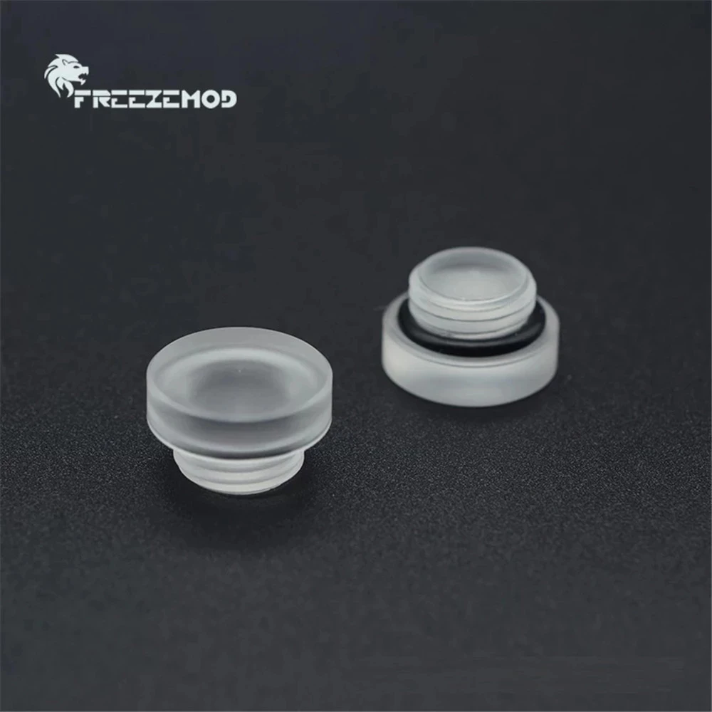 2pcs FREEZEMOD Computer Water Cooling Plug Slotted Acrylic Transparent Water Stop Connector