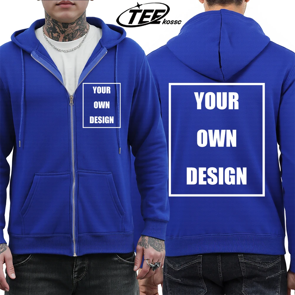 

Мужская толстовка на молнии с индивидуальным узором и логотипом, свободные карманы с длинными рукавами, модные флисовые толстовки в стиле ретро, осенняя одежда унисекс