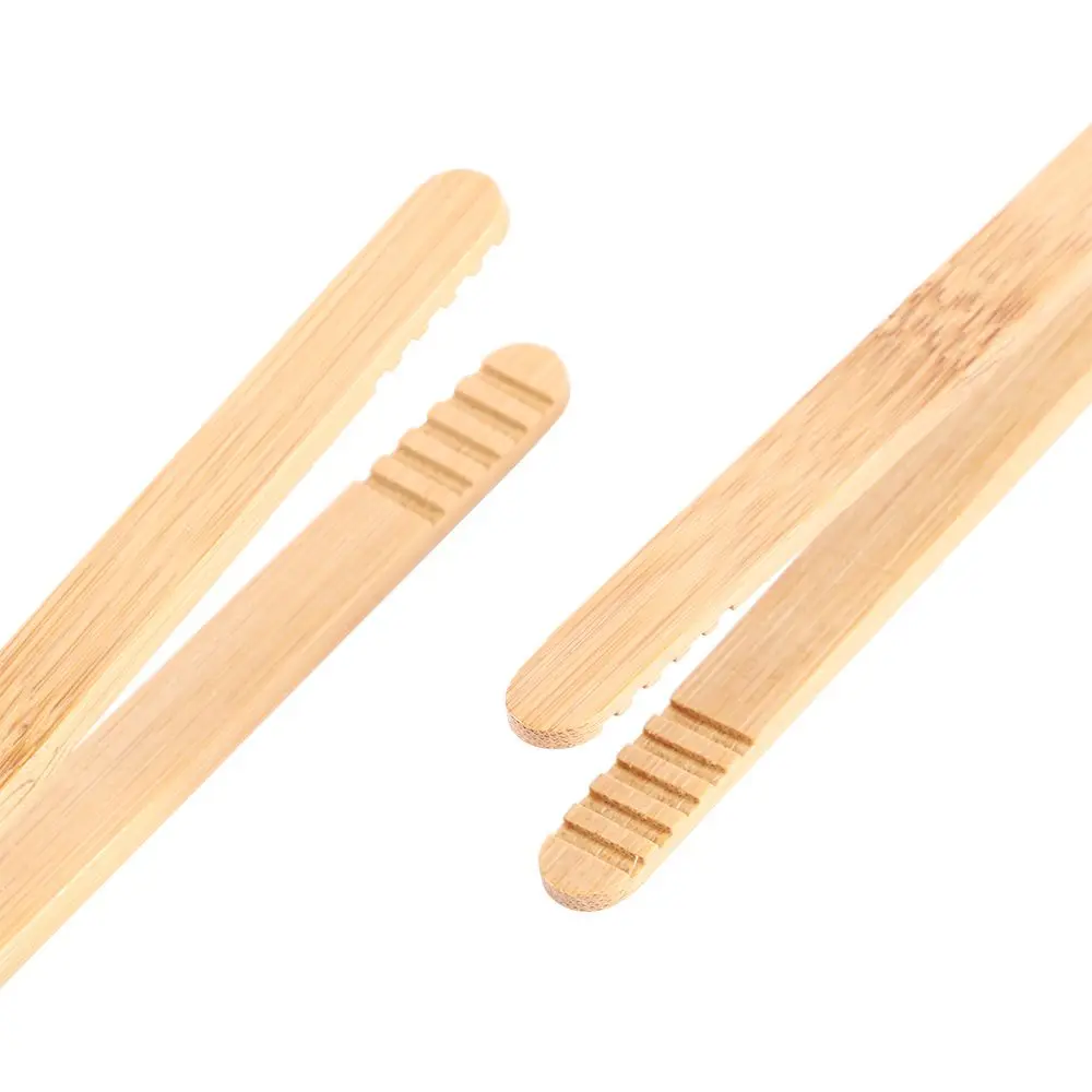 Bamboo 18CM Wooden Bread Squeezer Sugar Bacon Teaware Toast Toaster Tong Cooking Tool Kitchen Tea Clips
