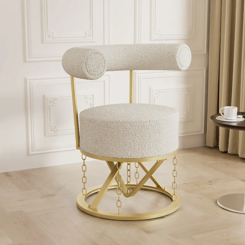 Lamb wool hanging chair leisure bedroom dining room living room chair