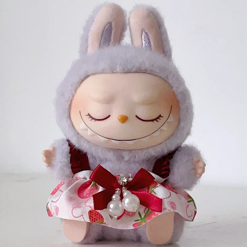 

Labubu 1st-3rd Gen 15/17cm Doll Floral Skirt Set Bow - Adorned, Pearl - Detailed Sweet Outfits For Birthday Parties & Holiday