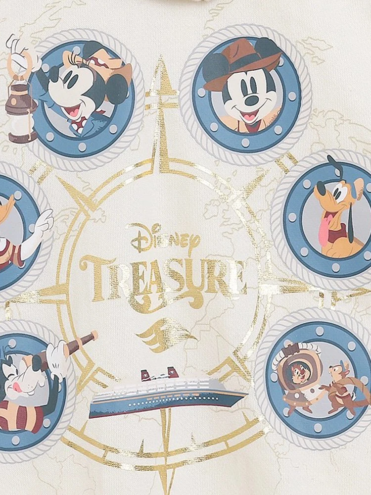 เสื้อสเวตเชิ้ตมีฮู้ดพิมพ์ลายการ์ตูนดิสนีย์ครูซไลน์ มินนี่ มิกกี้เมาส์ โดนัลด์ดั๊ก ผ้าฟลีซสำหรับผู้หญิง ซิปแบบมีฮู้ด เสื้อจัมเปอร์ผ้ากำมะหยี่