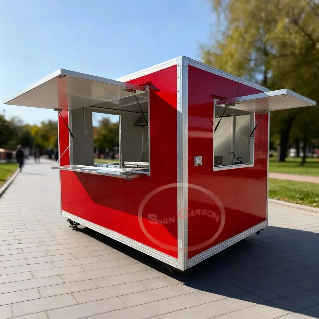 Mobile Mini Kitchen Fast Food Trailers Food Truck Restaurant Equipment for Sale - Fiber Glass Small Car Mobile Restaurant