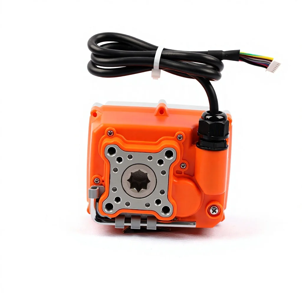 Intelligent 90 Degree Rotary Electric Actuator 24V 4-20mA DC Torque Motorized Part Turn Valve with Ball Butterfly Valve