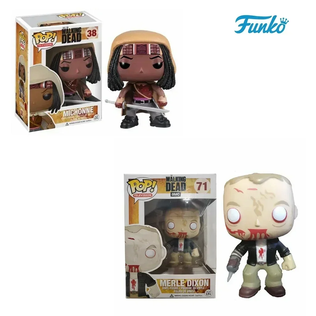 funko-pop-television-walking-dead-merle-dixon-71--michonne-38--figurines-en-vinyle-collection-poupees-modeles-figurines-jouets-pour-enfants
