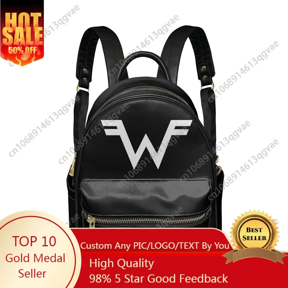 2025 New Weezer Pop Rock Band Backpack Womens Men Personalized Double Shoulder Bag Business Travel Bookbag Rucksack Gift Daypack