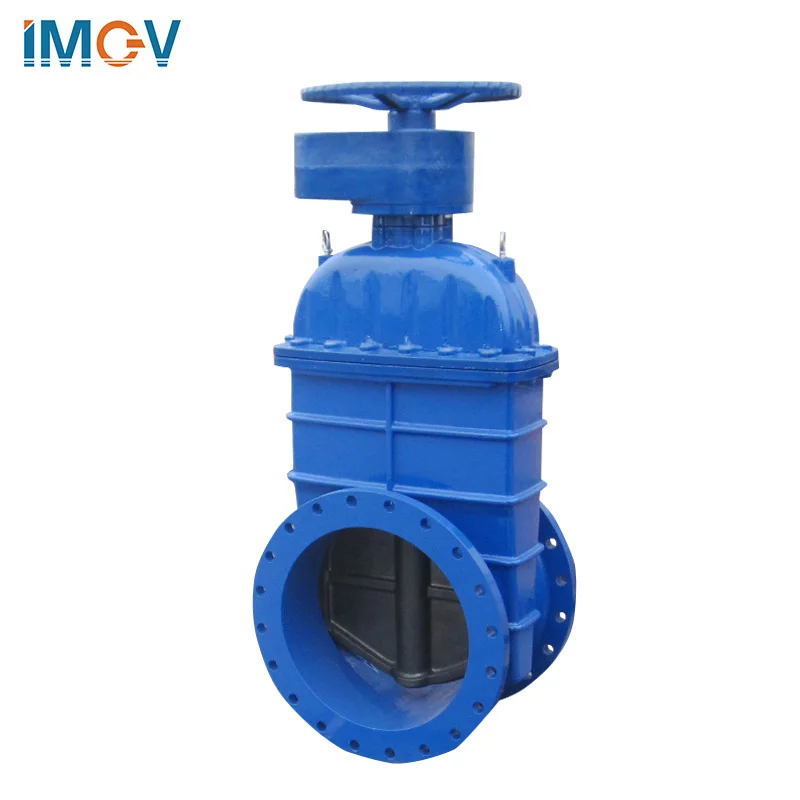 BS5163 أفضل بيع Dn800 الحديد الزهر/الحديد القناة المحرك الكهربائي ارتفاع الجذعية بمحركات صمام البوابة ذات الحواف #2