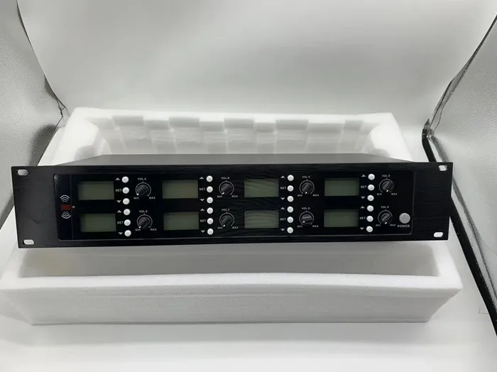 640-690 ميجا هرتز DK808 8 قناة الكاريوكي المرحلة العروة سماعة Lavalier ميكروفون لاسلكي معدات الصوت المهنية