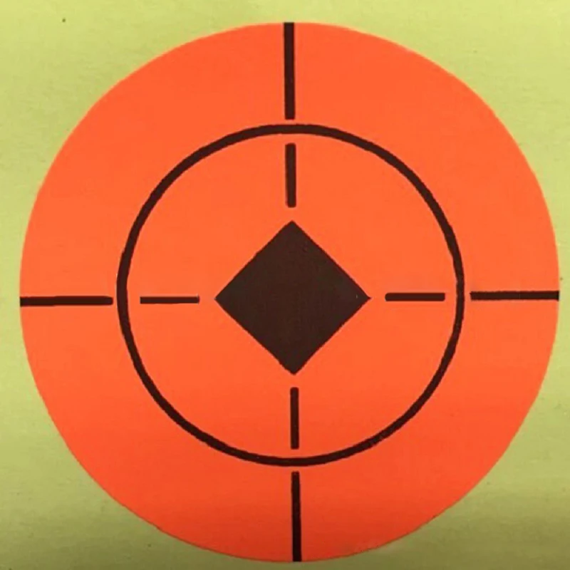 360 sztuk 2.5CM Target StickersNeon pomarańczowy Bullseye naklejki papierowe do strzelania Trainning polowanie Pratice konkurs akcesoria