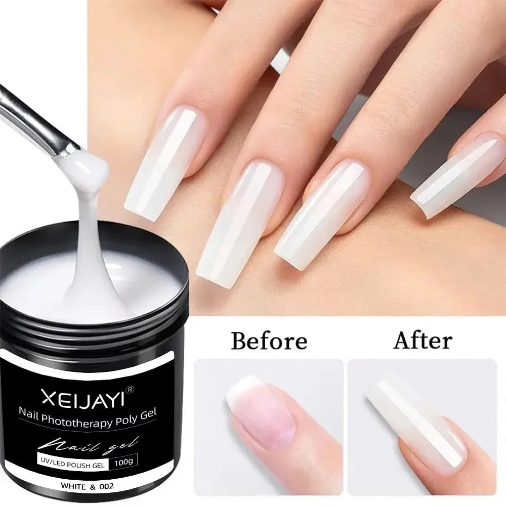 150g Transparent Nail Gel No Wipe Extension Nail Gel Light Pink Acrylic Nail Art UV LED Varnish DIY For Manicure Extension Tool