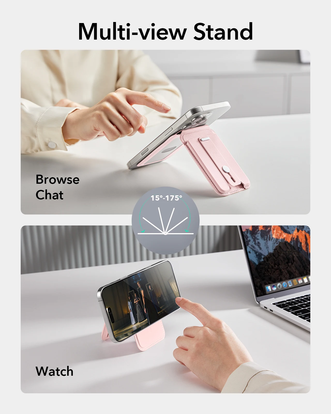 ESR for iPhone 17/16/15/14/13 MagSafe Wallet Apple 5 Card Holder Secure Grip Finger Best Buy Magnetic Phone Card Wallet