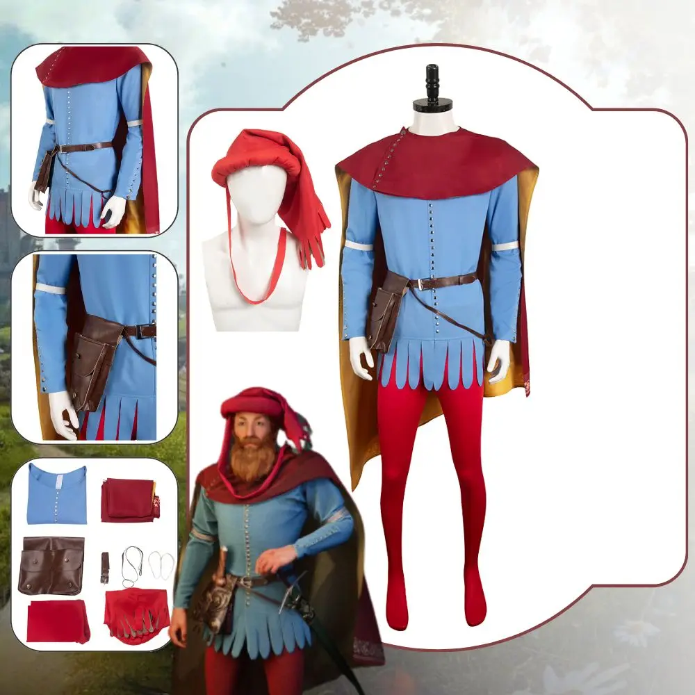 

Manor Cosplay Lords Suzerain Tenue Cosplay Fantasia Medieval Costume Disguise for Men Clothes Robe Pants Halloween Carnival Suit