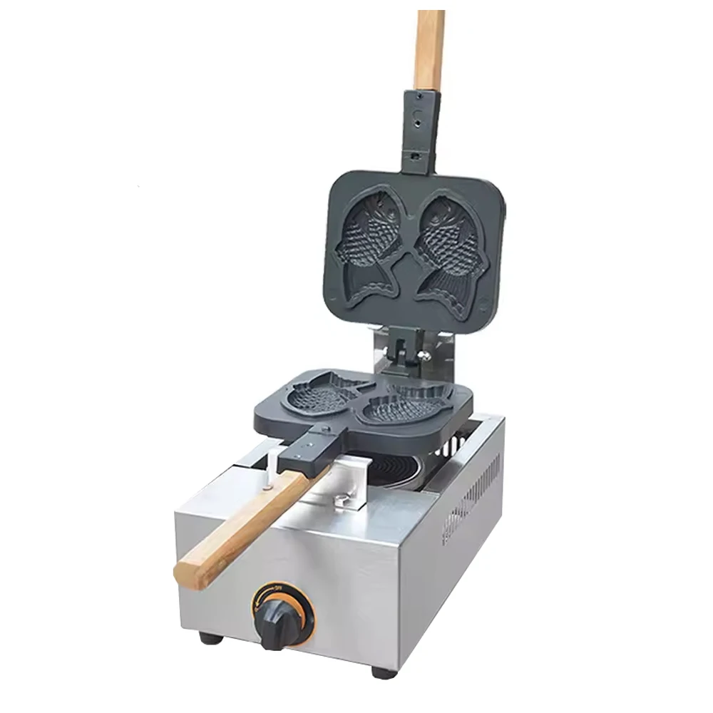 Commercial Snack Machines Gas Taiyaki Machine Waffle Pancake Machine Grill Sandwich Maker for Breakfast Cake Maker