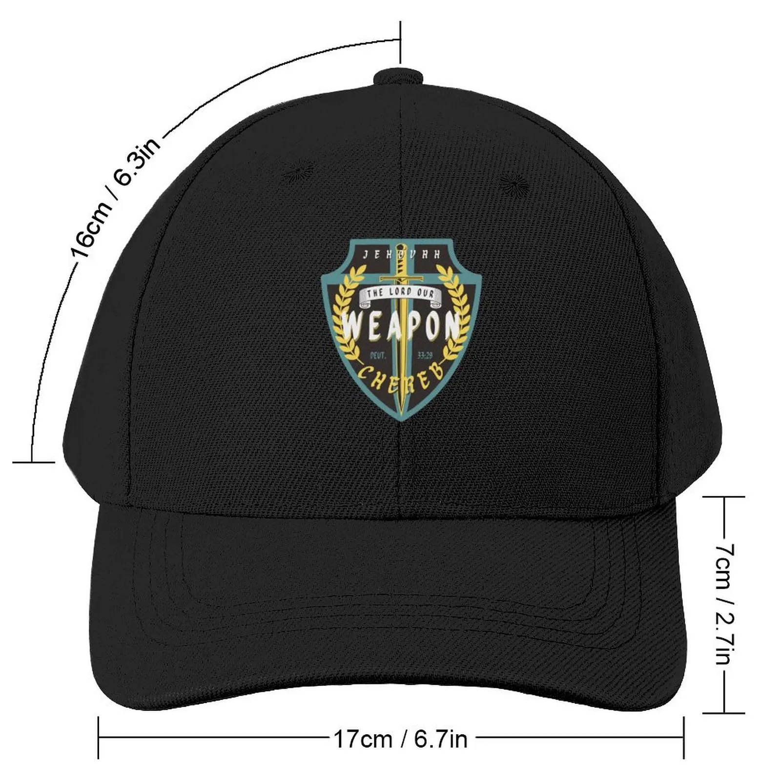 Jehovah Chereb - The Lord our Weapon Baseball Cap Sunscreen Snap Back Hat Big Size Hat Women's 2024 Men's