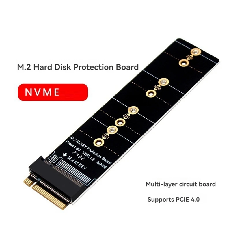 PCI-E to M.2 NVME SSD 어댑터, M.2 M 키 NVME PCIE 보호 보드, 2230 2242 2260 2280 M.2 SSD 지원