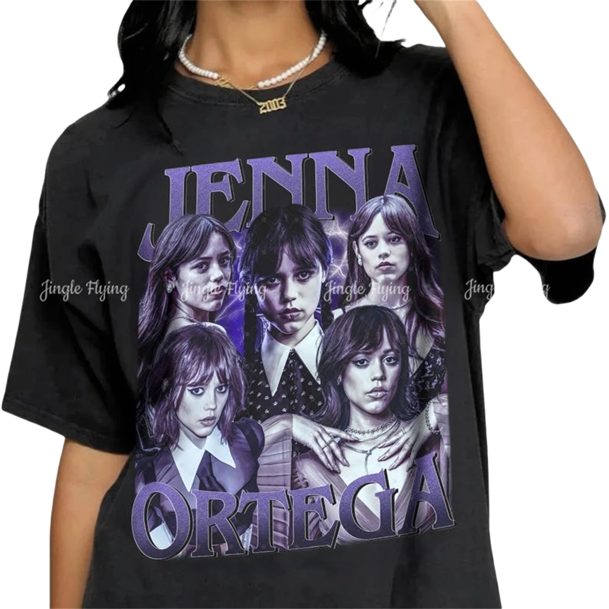 Jenna Ortega Unisex Vintage Shirt Softstyle Tee Oversized Retro Bootleg Tshirt Trending Graphic T-shirt