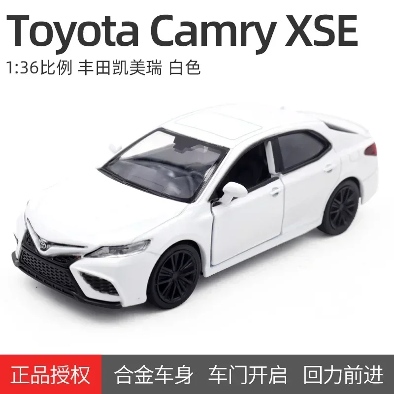 1/36 New Camry XSE Toy Car Model Pull Back Doors Open Alloy Diecast Metal Miniature Vehicles Collection For Kid Gifts