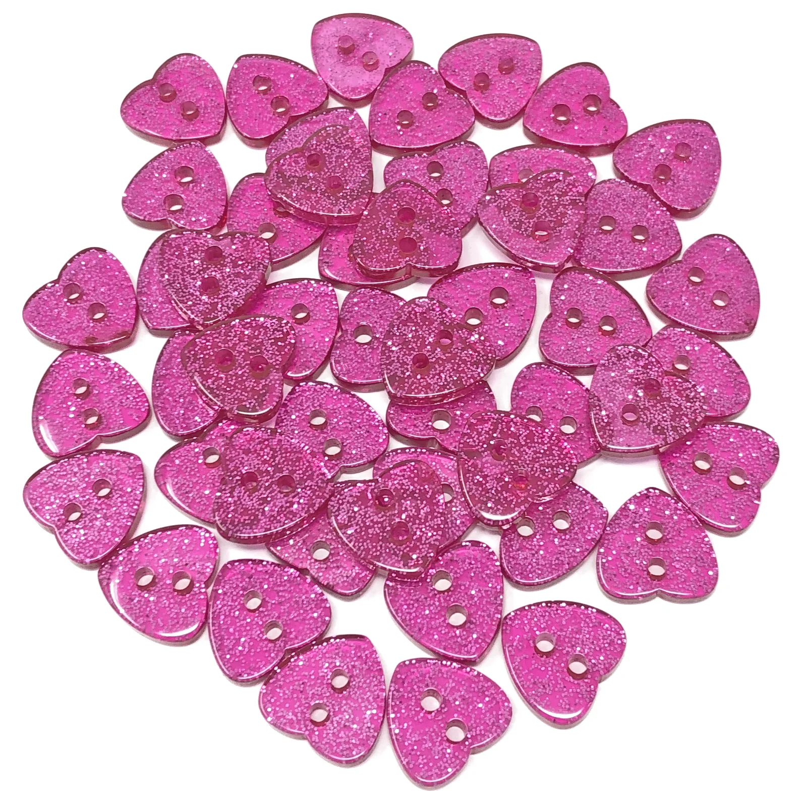 200 Stück 12x13mm Harz-Glitzer-Herzen mit 2 Löchern, Knöpfe für DIY-Kleidung, Nähzubehör, Glitzer-Handarbeiten, Verzierung für Scrapbooking – Detail 4