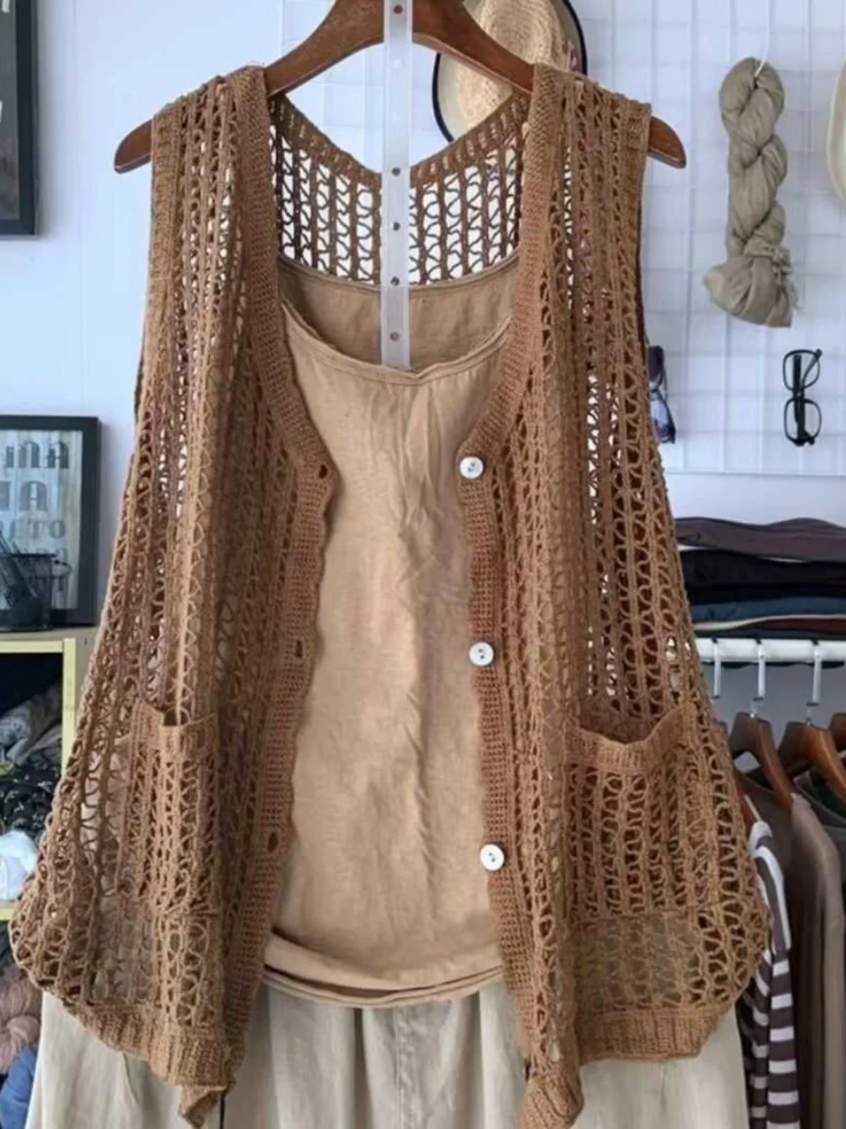 

Женский вязаный жилет ort Svel V-Ne, кардиган с вырезом, летняя осенняя верхняя одежда, топ с подушечками в стиле ретро