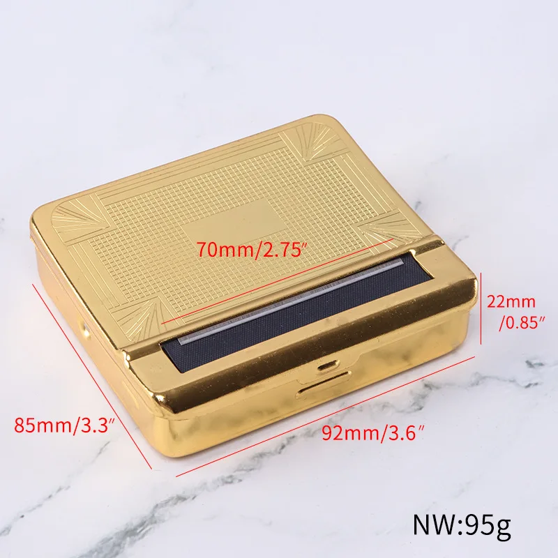 Cigarette Machine Personalized Red Cloth Metal Box Type Semi-automatic Cigarette Cigarette Box 70mm Flat Bottom