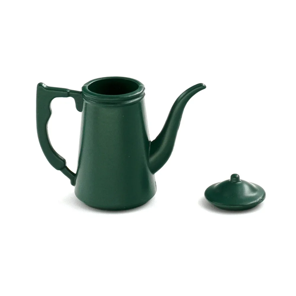 Accesorios en miniatura para casa de muñecas, Mini tetera de aleación, modelo de tetera, juguetes para decoración de casa de muñecas, 1/12