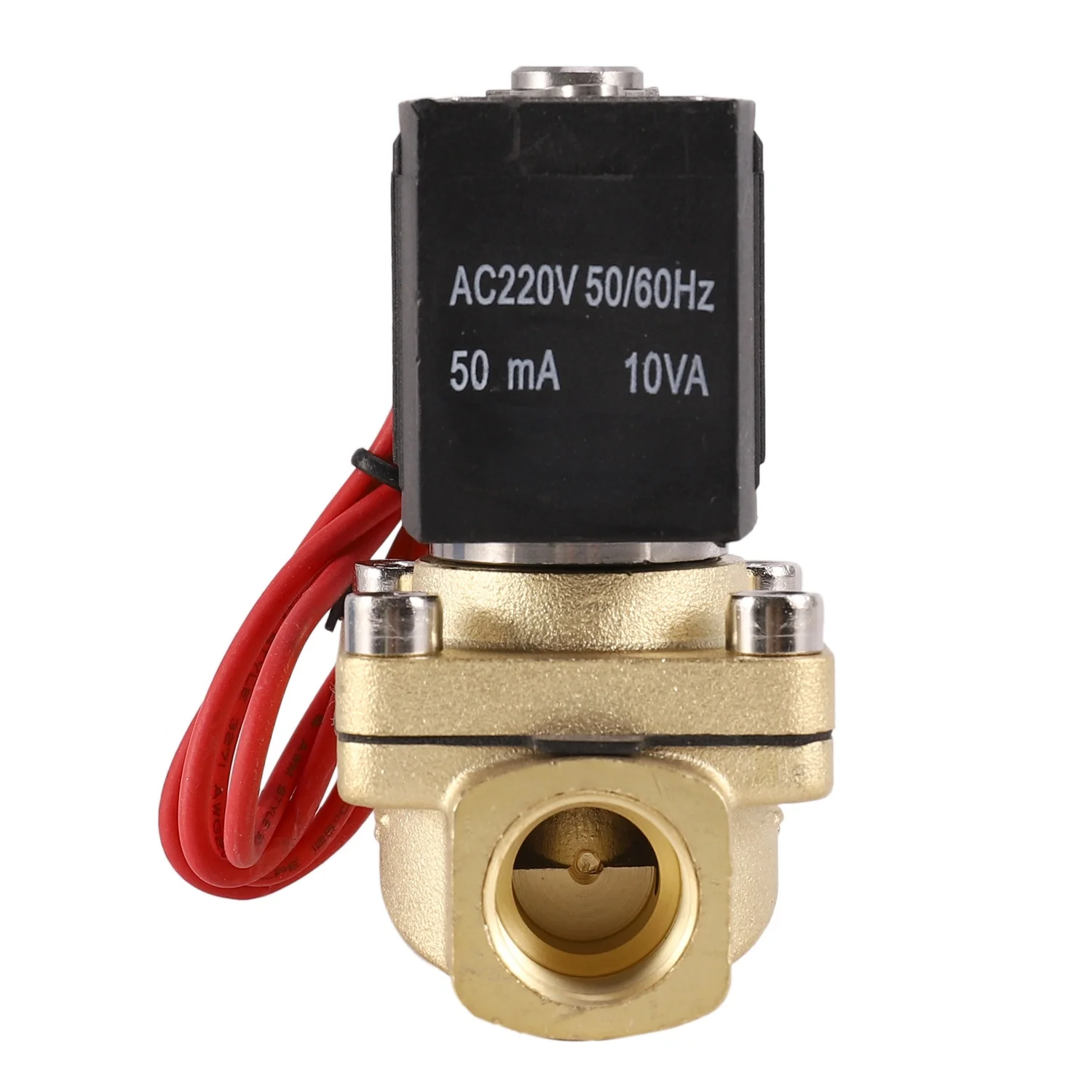 3/8 Solenoid Valve VX2120-10 AC220V Pure Copper Valve Body 2/2-Way Miniature Solenoid Valve Normally Closed Solenoid Valve