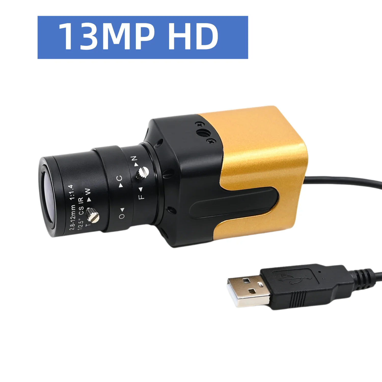 

GXIVISION 13MP USB Camera Ultra HD,Driver Free,4208x3120,Static Document Scanning,Box Webcam With CS Lens, Win/Android/Linux/RPI