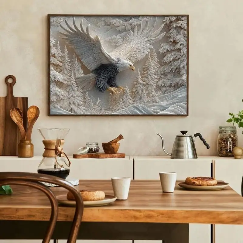 The Carved Accipiter Conundrum Puzzle 1000 Pieces, Challenging Bald Accipiter Puzzle Game for Adults, Artistic Wildlife Design,