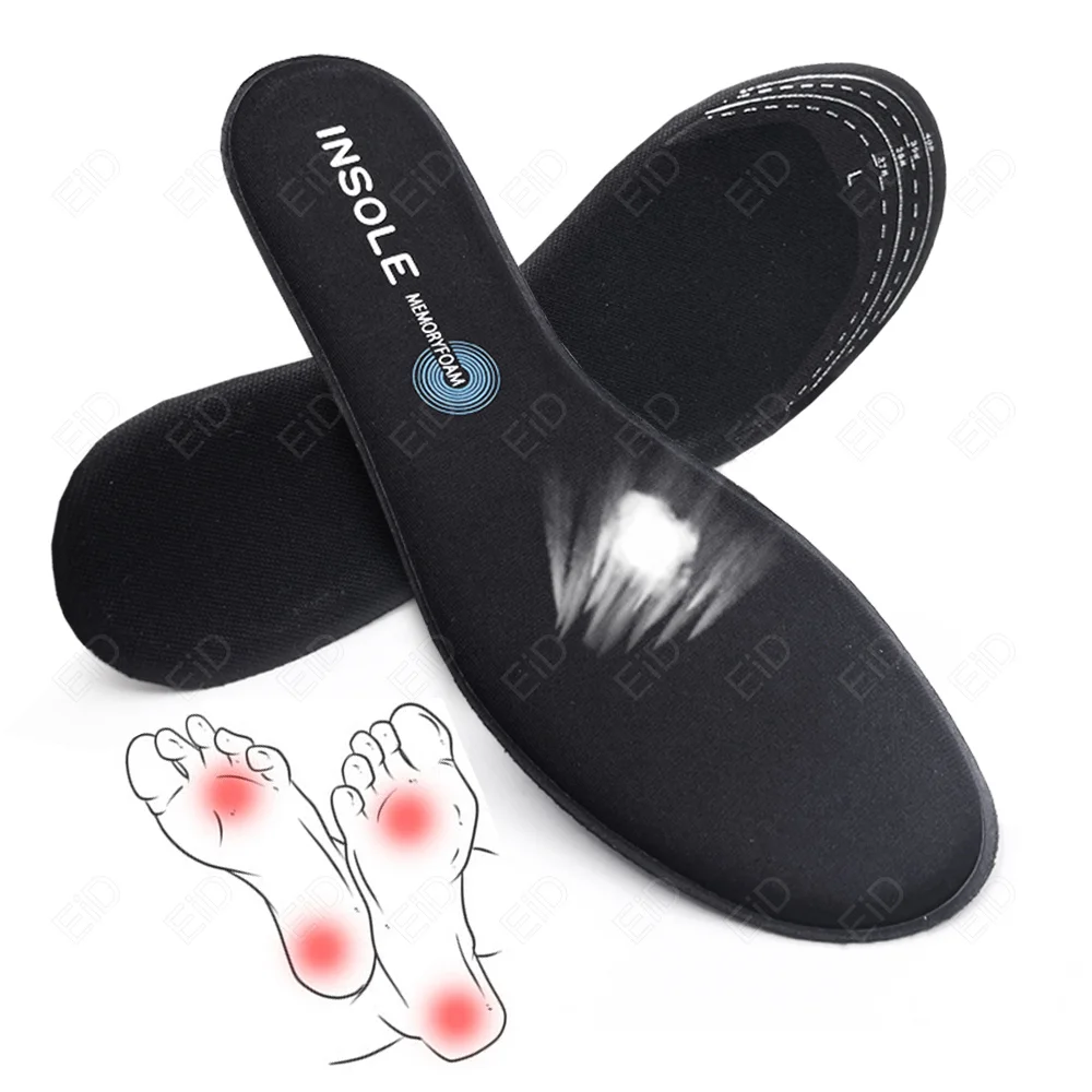 Plantillas deportivas de espuma viscoelástica para correr, almohadilla ortopédica para pies, absorción de impacto, soporte para arco, suela para fascitis Plantar, 1 par