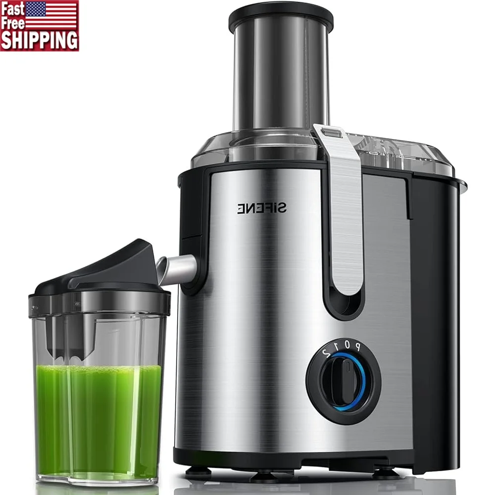 

Powerful 800W Centrifugal Juicer Machine Fast Juice Extractor with 3.2 Inch Wide Chute Easy Cleaning Overheat Protection 3-Speed