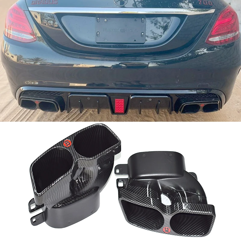 For Benz Mercedes Exhaust Tip C-Class E-Class S-Class GLE GLS W205 W212 W213 W222 Upgrade Brabus Muffler Tail Pipe