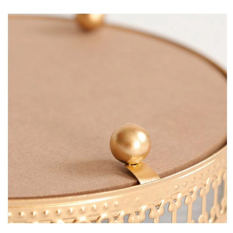 北欧ガラス金鉄トレイ、家庭用ライト、高級装飾、フルーツトレイ、化粧品、ジュエリー収納