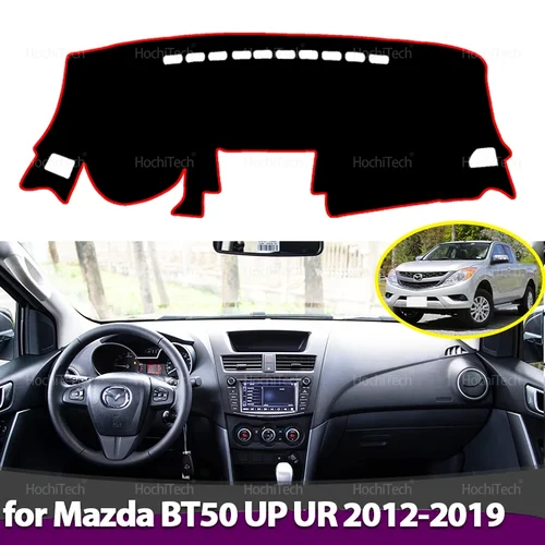 Imagen 1 del producto Cubierta para salpicadero de coche, alfombrilla antideslizante, almohadilla protectora, alfombra parasol para coche, accesorios para Mazda BT50 UP UR 2012-2019