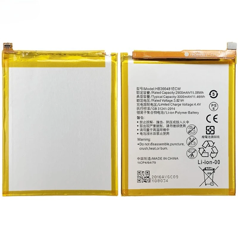 HB366481ECW for Huawei P9/Nova Lite2/P20 Lite/P9 Lite/honor 8/8 Lite/P10 Lite/P9 Lite 2017/7A/G9/P Smart 2018 Phone Battery