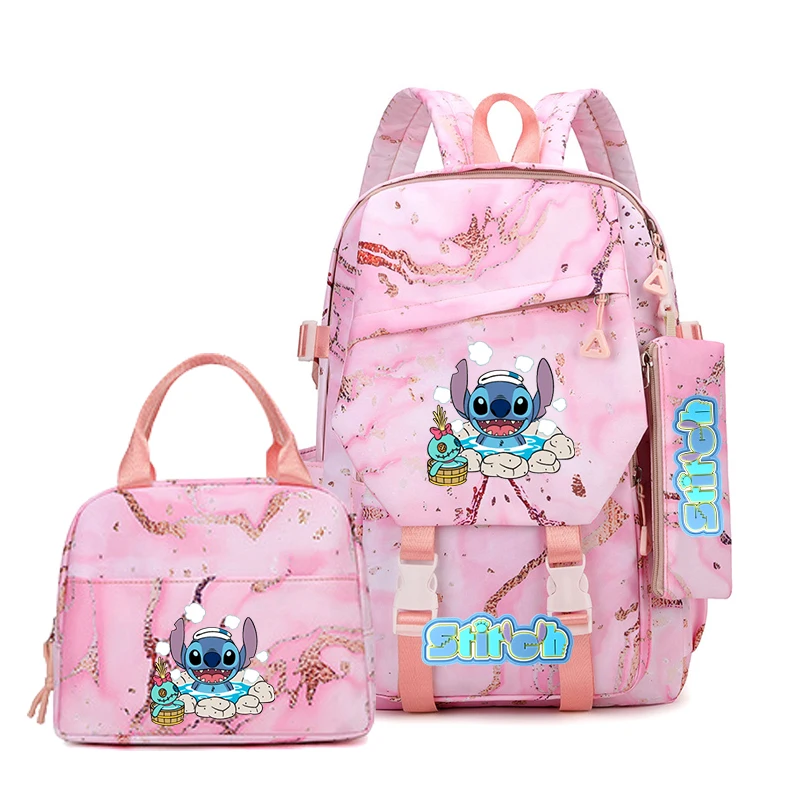 مجموعة حقائب ظهر مكونة من 3 قطع، مقلمة، حقيبة غداء معزولة قابلة للطي، حقيبة مدرسية لطيفة، حقيبة نهارية كاجوال للتنقل للاستخدام اليومي