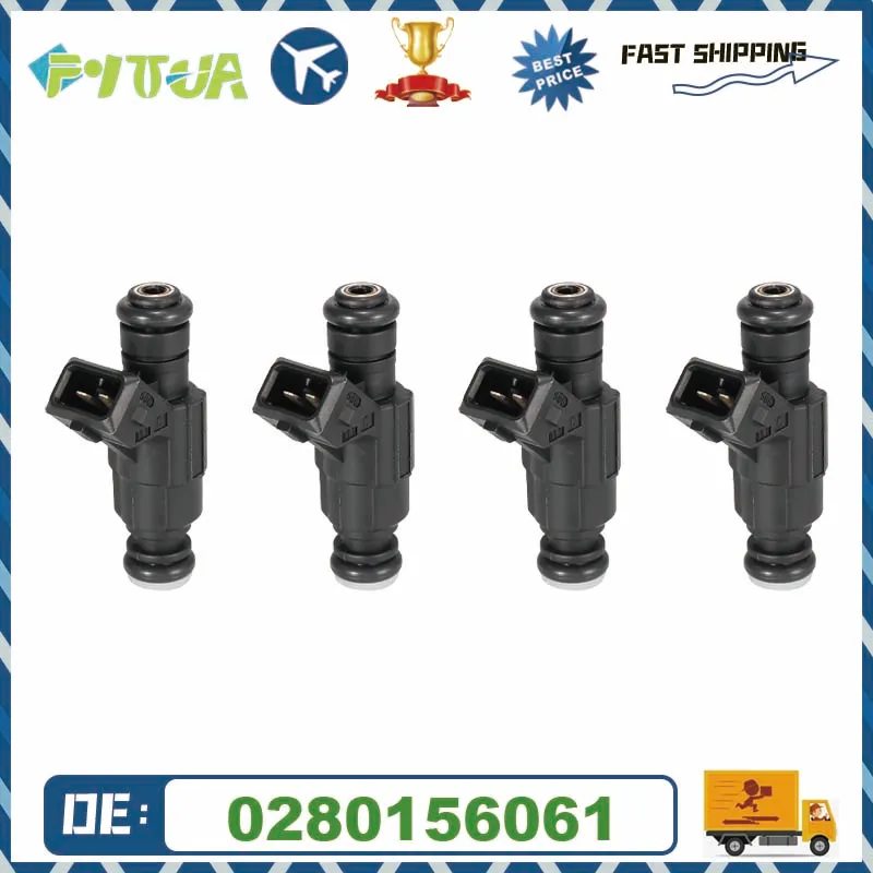 

4pcs High quality fuel Injector 0280156061 For Volkswagen Beetle Audi TT 1.8L 2000-2006 06A906031BA Auto Parts NEW