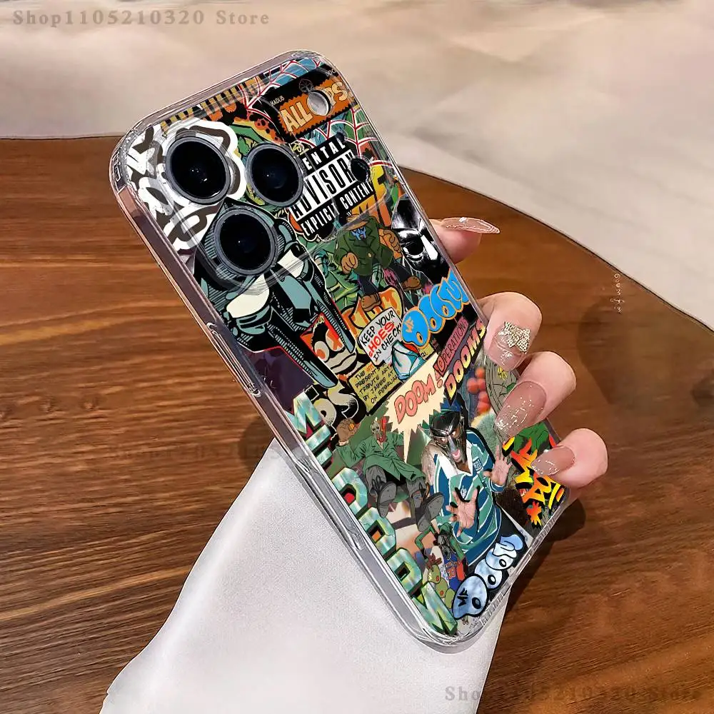 Чехол для телефона Rapper Retro Mf D-Doom для iPhone 17,16,11,15,13,14,12,Air,Mini,Plus,Pro,Max,Plus,E Clear Soft Shell