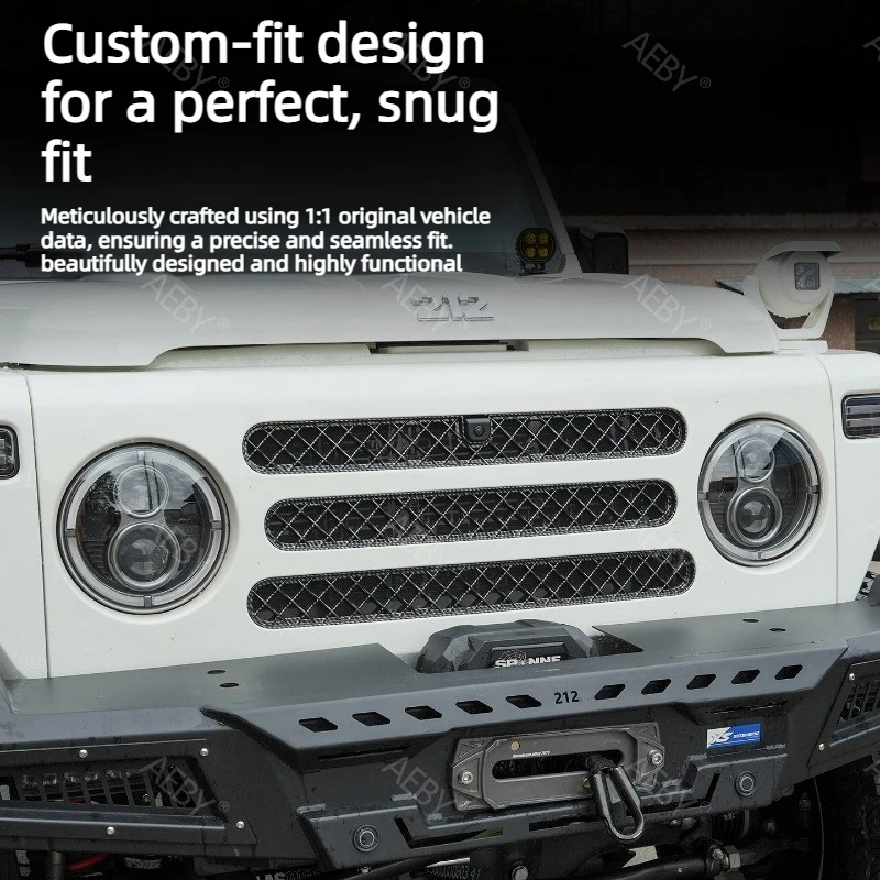 AEBY For BAIC 212 T01 Grille Bug Screen Mesh Protector Front Bumper Guard No Drill  Easy Install Radiator Mesh Accessories