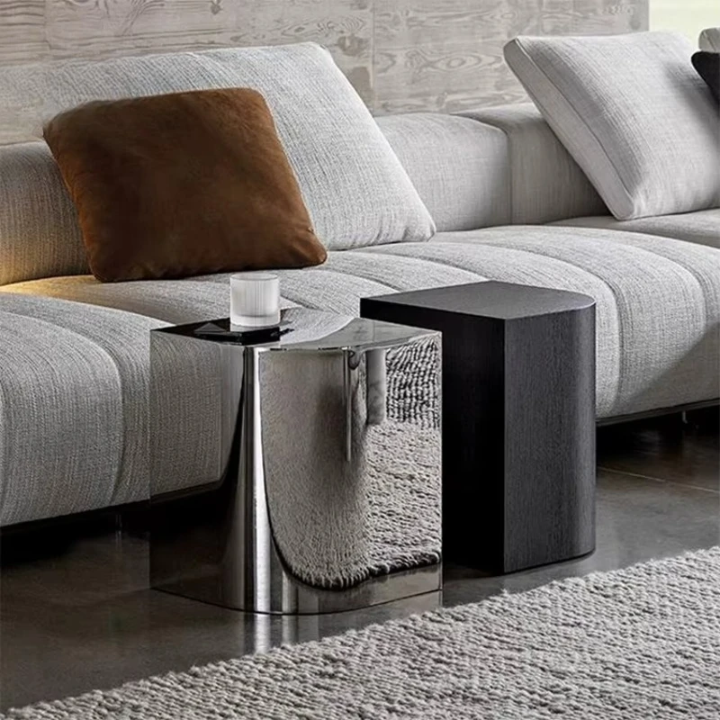 

Modern style villa living room irregular shape, metal side table hotel bedroom sofa corner table furniture