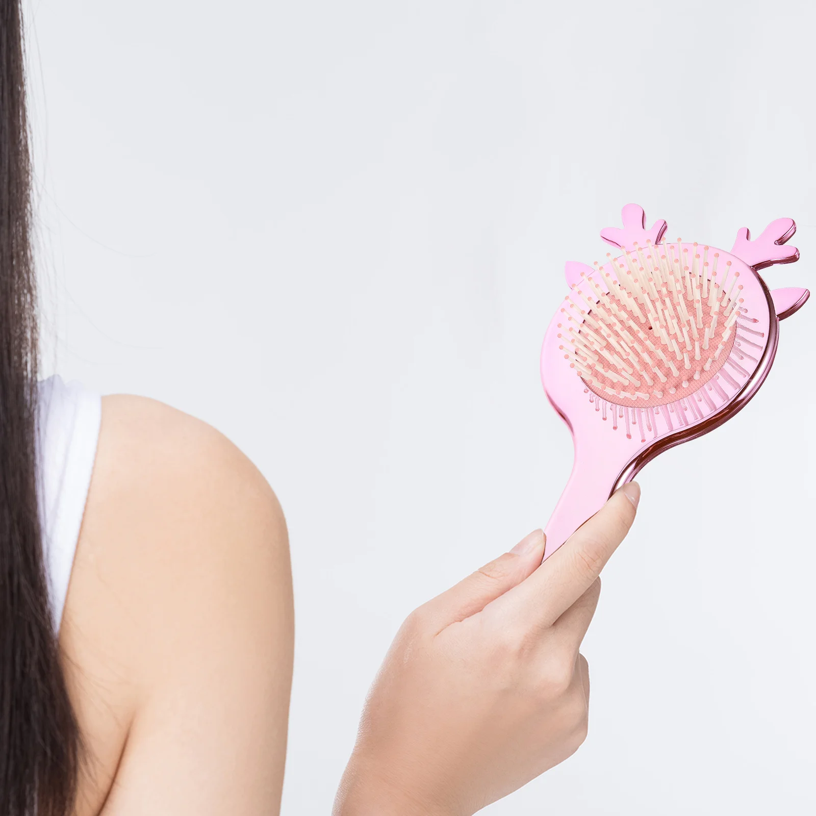 แปรงหวีผมแบบมีรูระบายอากาศ น้ำหนักเบา ใช้ได้ทั้งผมเปียกและผมแห้ง สำหรับผู้หญิง ใช้สำหรับนวดหนังศีรษะและจัดแต่งทรงผม