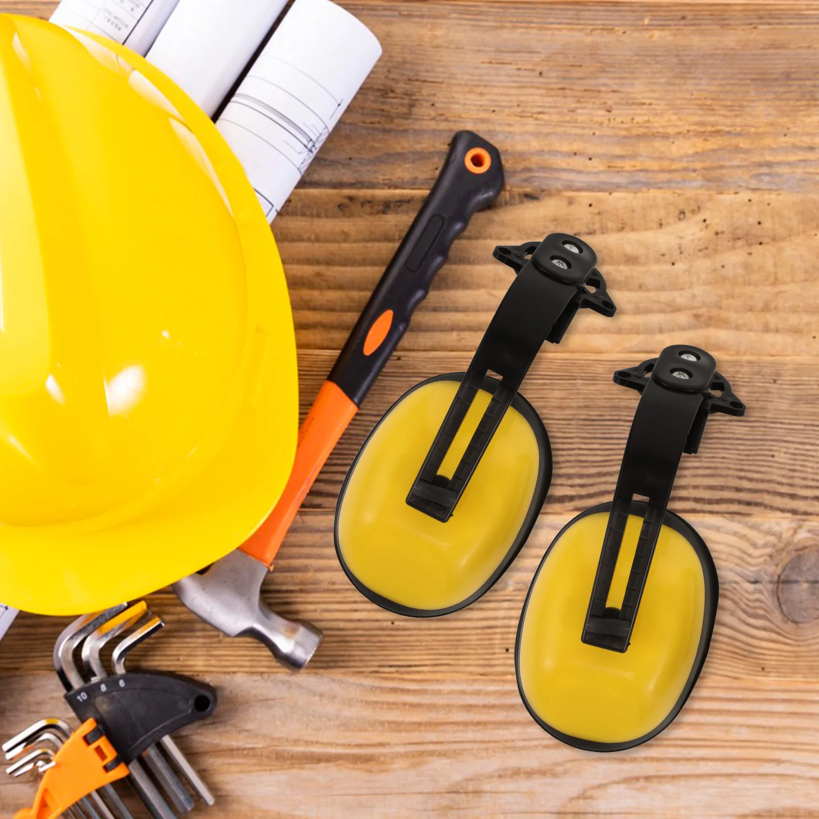 Soundproof Earmuffs Industrial Ear Protectors Noise Reduction Headphones Construction Safety Hearing Protection Hard Hat Muff