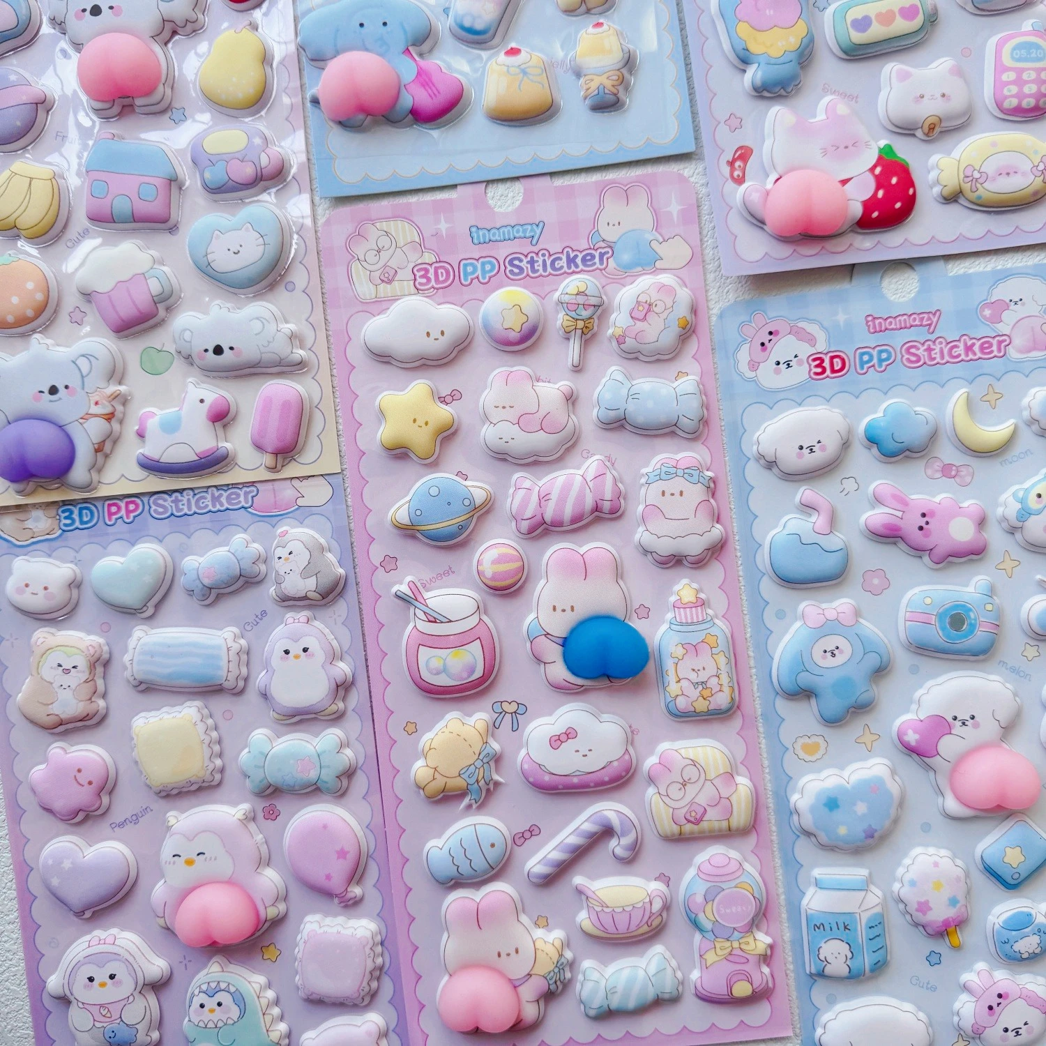 

Милые мультяшные животные, мягкие пресс-наклейки из полипропилена, 3D пухлые наклейки, скрапбукинг, сделай сам, журнал, канцелярские принадлежности, наклейка, декор, школьные принадлежности